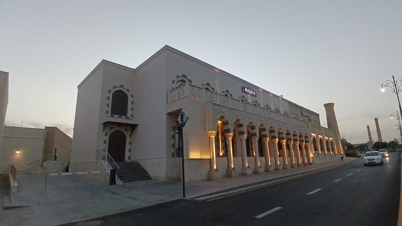 The Mecca boutique hotel at dusk, Tashkent