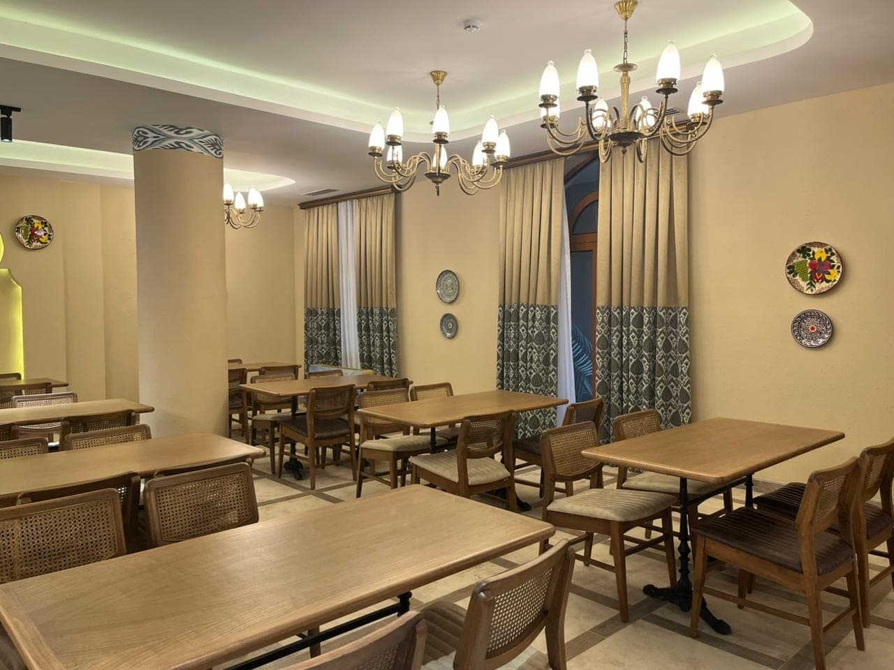 Dining interior at Mecca Boutique Hotel